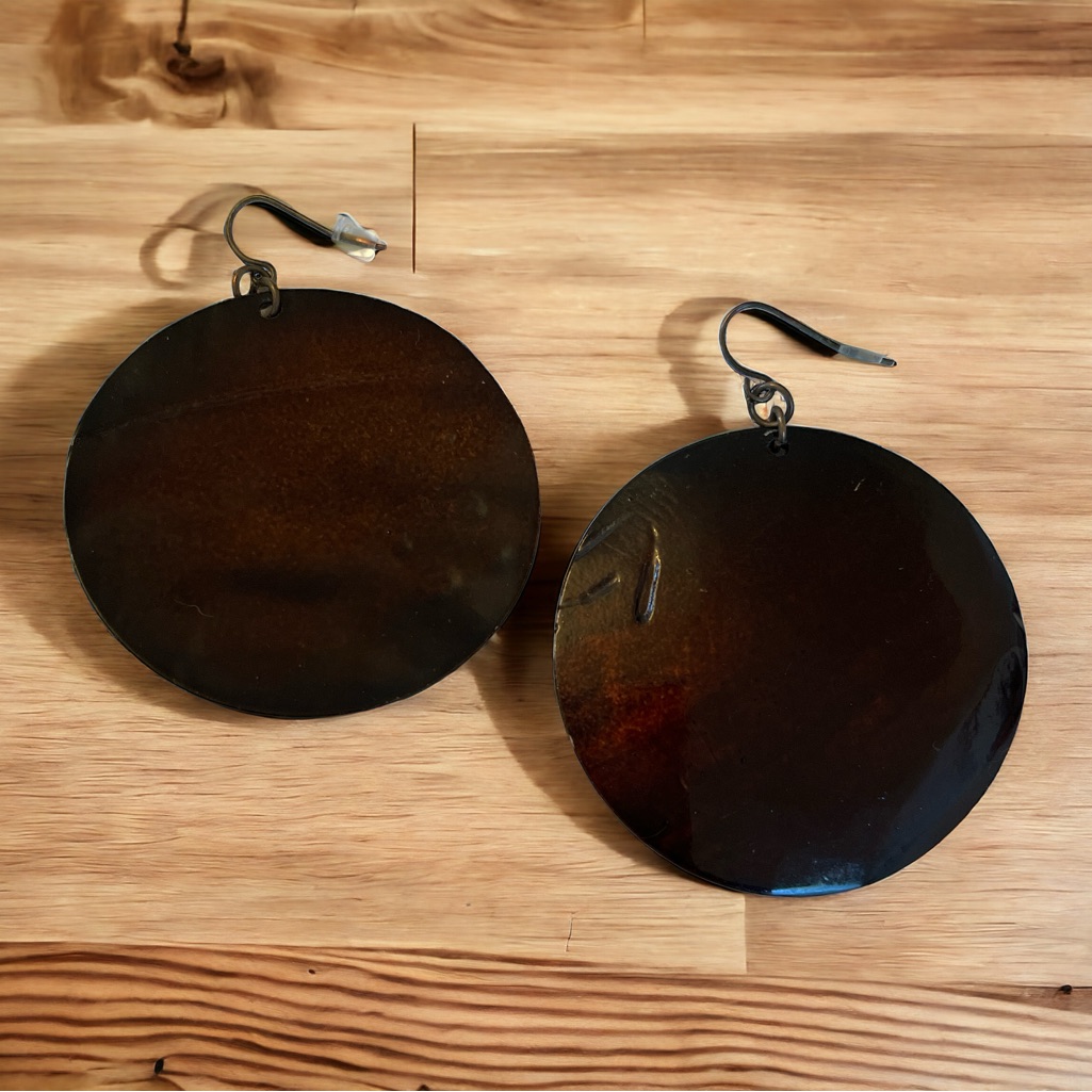 Shell Circle Dangle Earrings